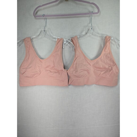Secret Treasures 2 Stretch Bras Soft Pink Size 2XL Comfort Lounge Sleep Bras - Picture 1 of 5